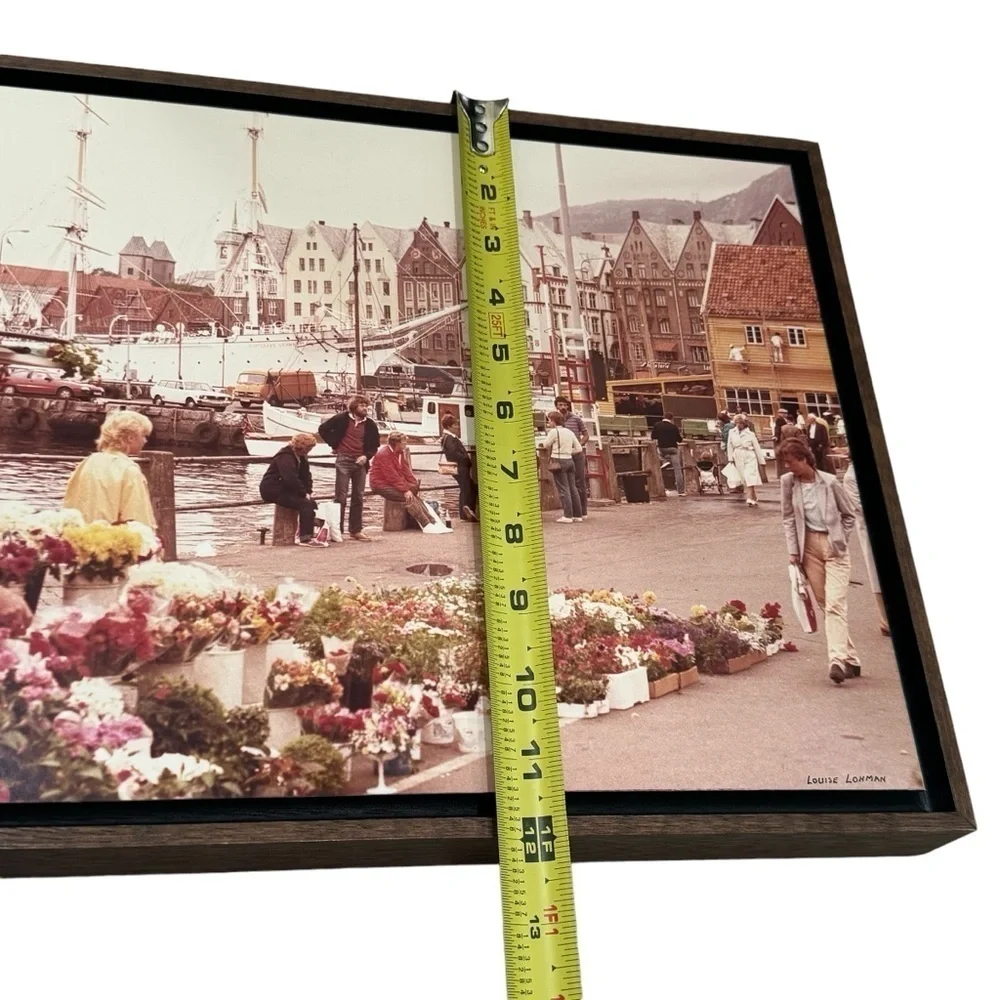 Lohman Photography The Flower Market Bergen Norway Custom Wood Frame Print 12x15
